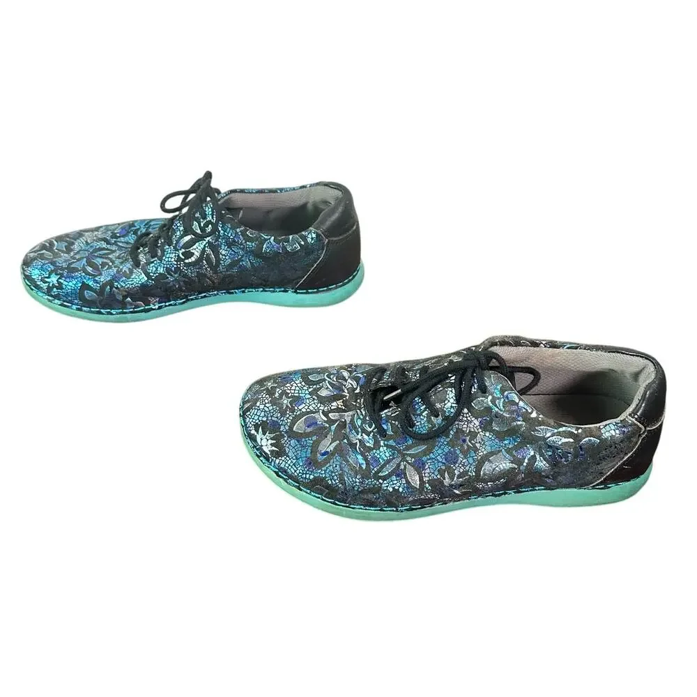 Alegria Women's 37 Icy Blooms Essence Leather & Fabric Comfort Shoes ESS-924